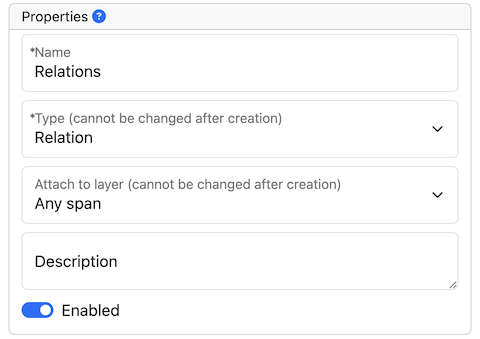 layer properties