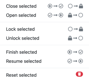 monitoring bulk actions