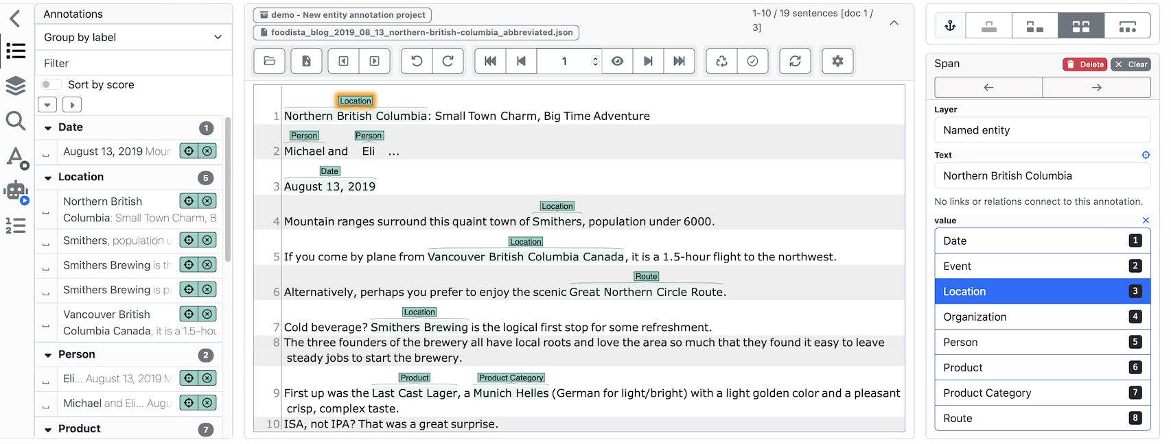 getting started annotation page