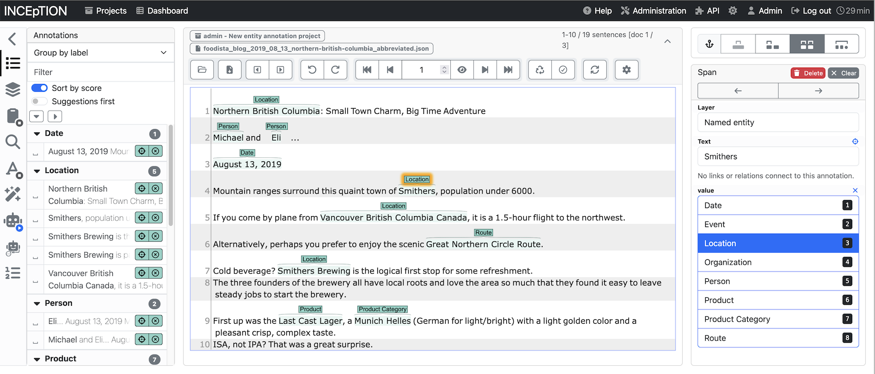 annotation page